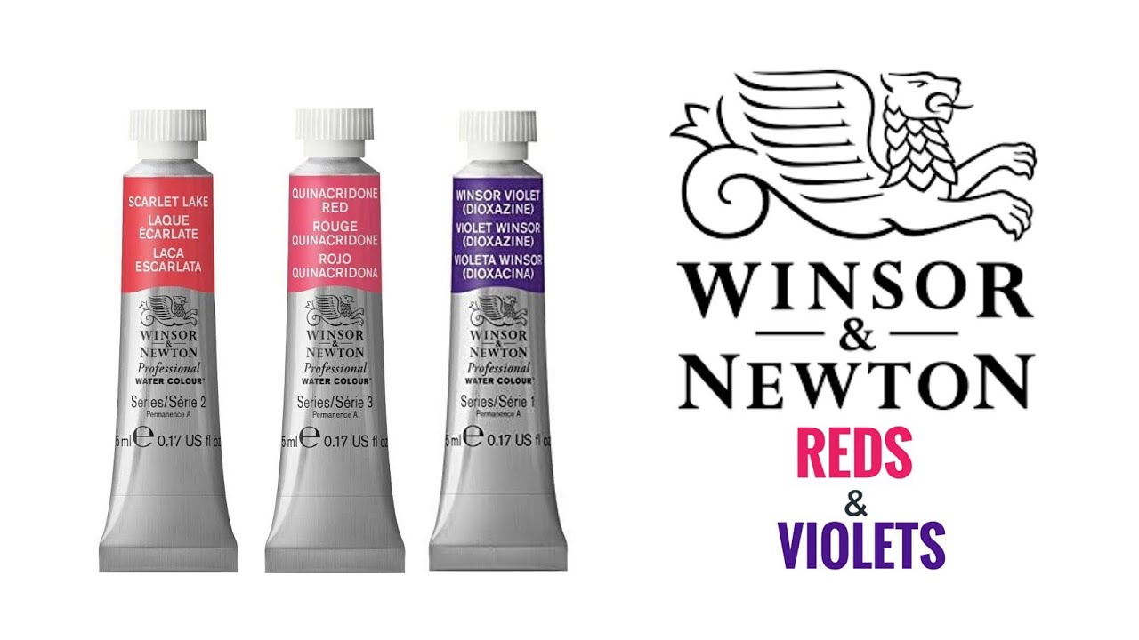 Профессиональные акварели Winsor & Newton (Часть 2) — Красные и фиолетовые