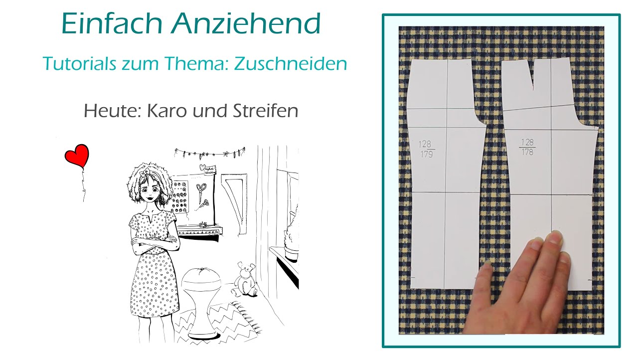 Zuschneiden: Karo und Streifen