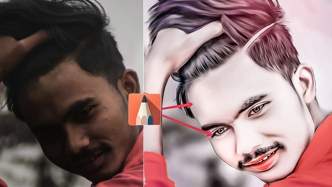 Face Editing Step By Step In Hindi Tutorial || Face Smooth Photo Editing In Autodesk Sketchbook