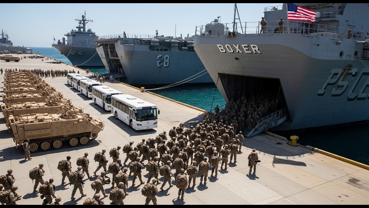 Iran Tension! 2,500 Troops USS Boxer (LHD-4) Rapid Response Operation at Sea