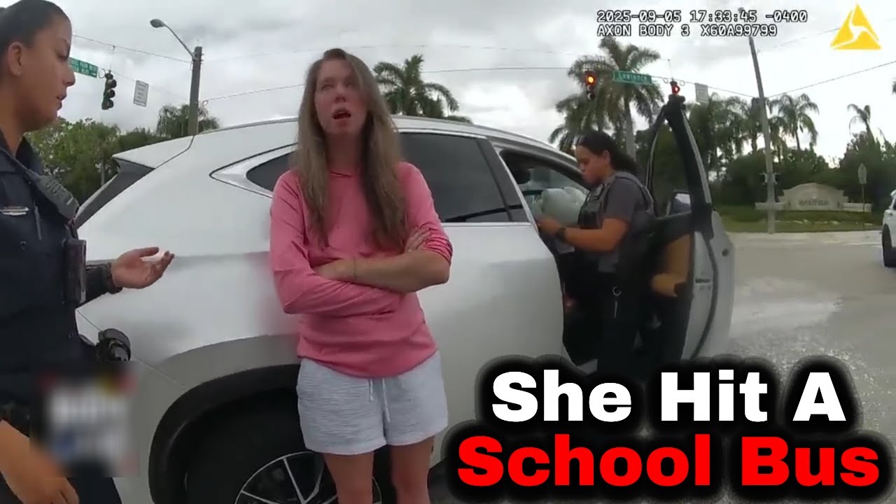 Drunk Driver Loses Control and Hits School Bus