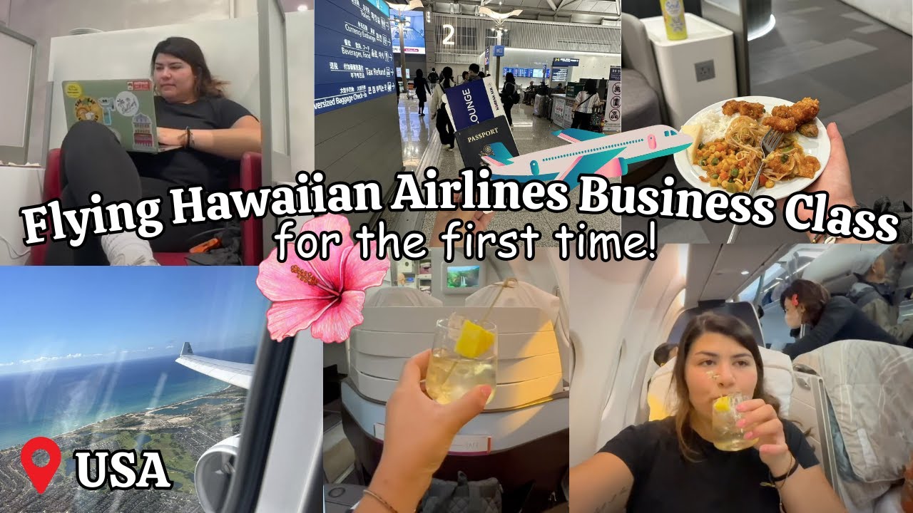 My FIRST TIME in BUSINESS CLASS | Hawaiian Airlines Review! 🌺✈️
