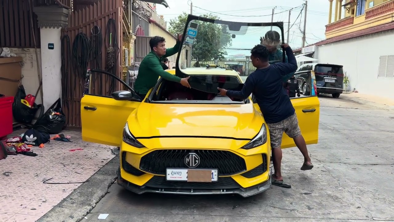 ប្ដូរកញ្ចក់មុខ MG GT 2022 call 017393678-015322394-077336969-087336969-0978513838-☎️