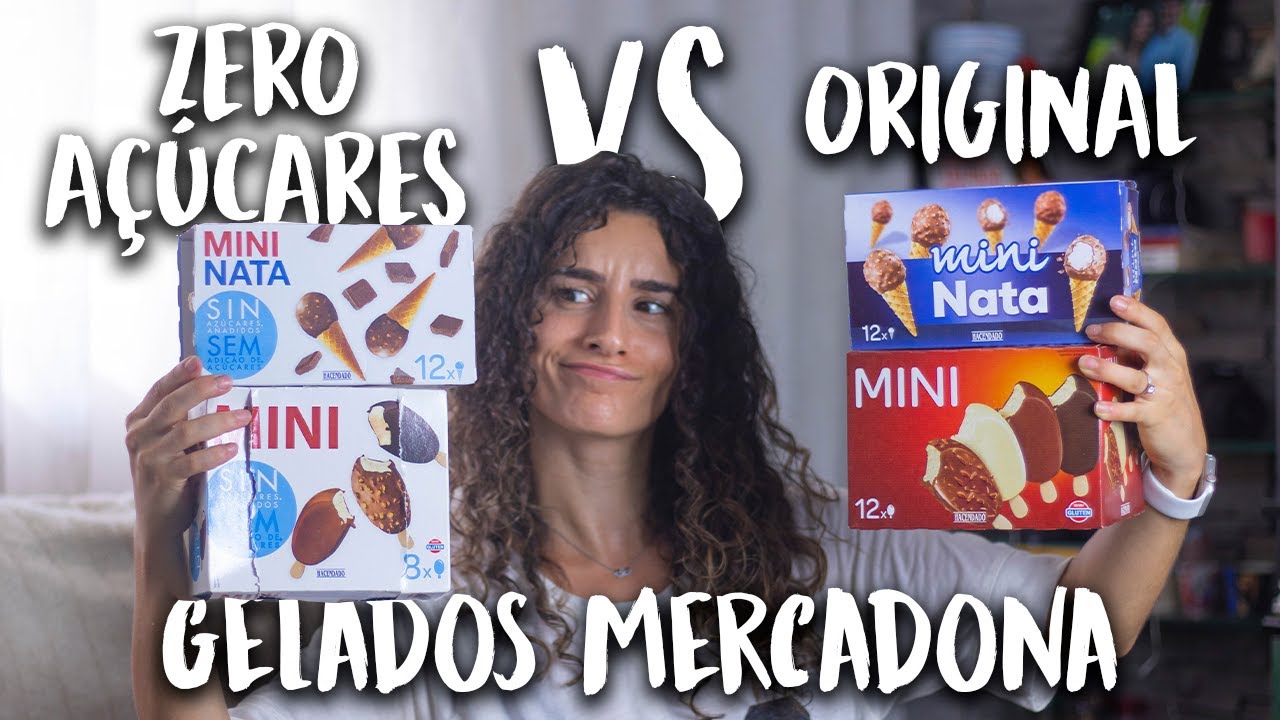ORIGINAL VS ZERO AÇÚCARES ADICIONADOS - PROVEI OS GELADOS DO SUPERMERCADO MERCADONA - valem a pena?