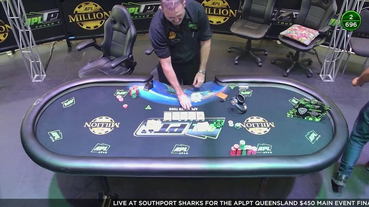Live at Southport Sharks for the APLPT Queensland $450 Main Event Final Table