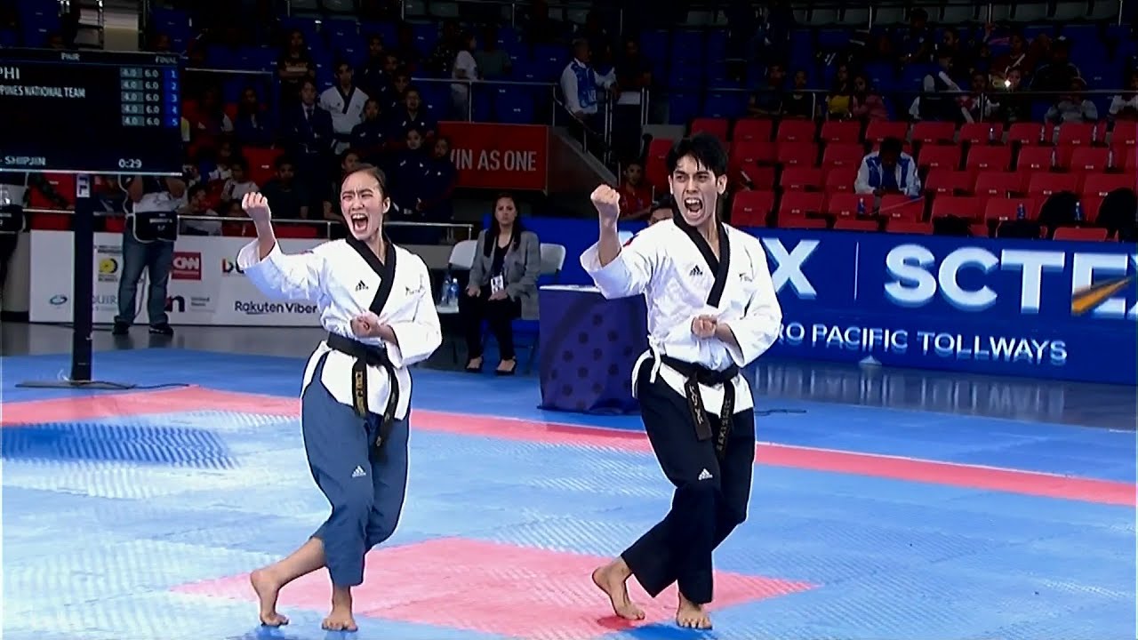 Babanto and Mella won the SILVER MEDAL in the mixed pair recognized poomsae | 2019 SEA Games