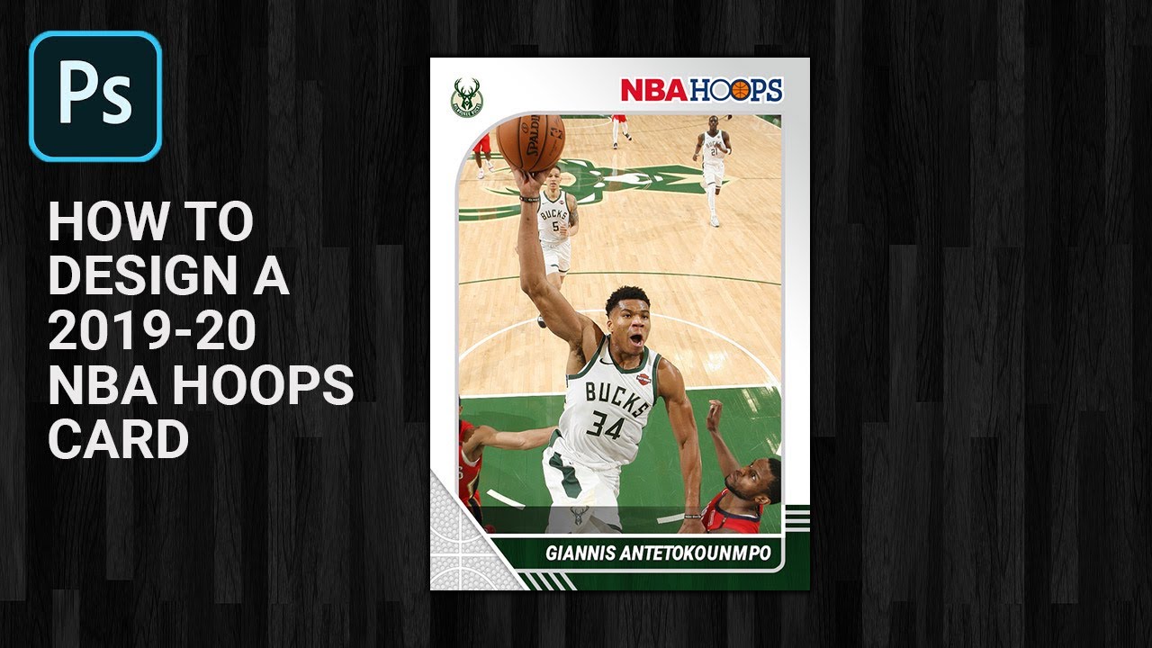 How To Design A Basketball Card (2019-20 NBA Hoops) - Photoshop Tutorial