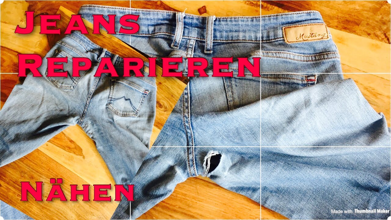 Gerissene Jeans reparieren, für Anfänger geeignet, nähen, flicken, Loch im Schritt, Nachhaltigkeit