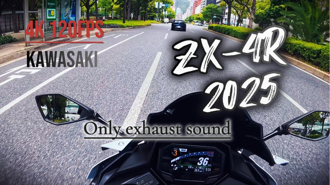 [4K] ZX-4R 神戸 三宮 ツーリング Only exhaust sound