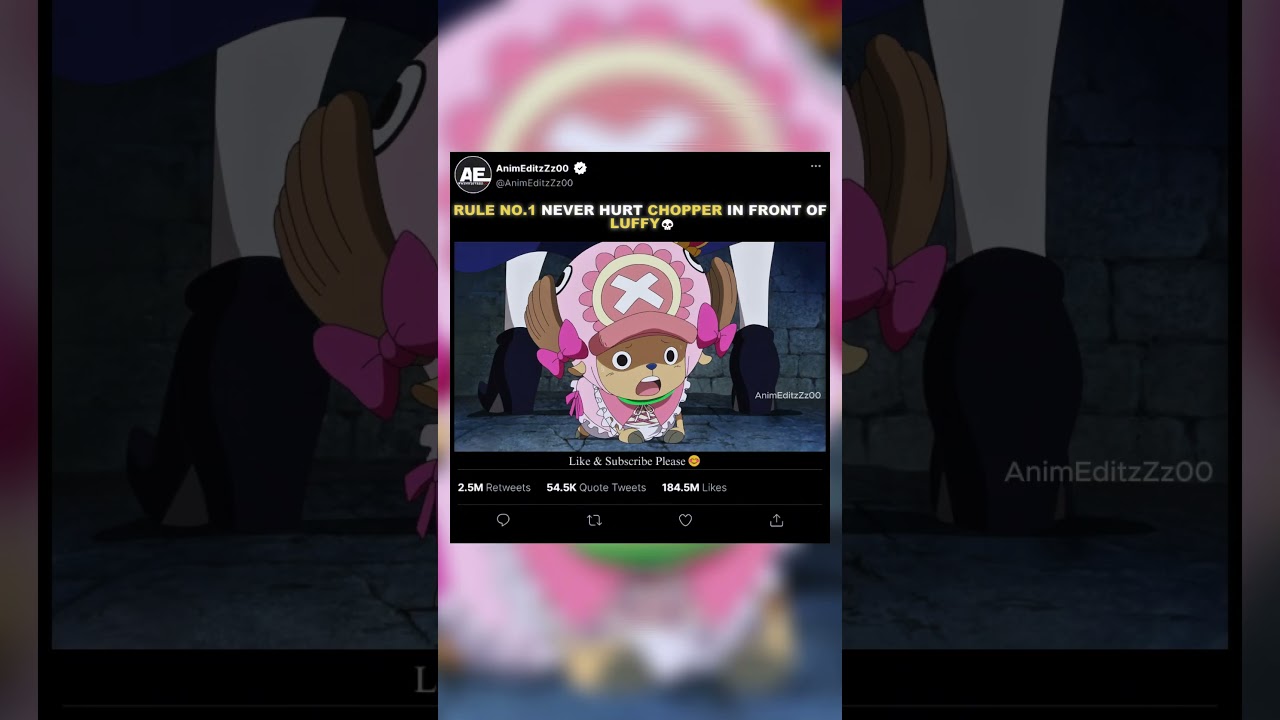 「 Never Hurt Chopper in Front of Luffy💀」EDIT | #onepiece #shorts #luffy #chopper