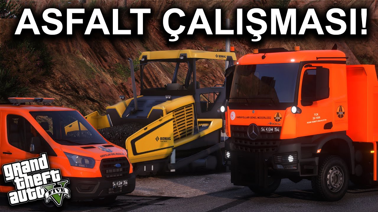 ASFALT ÇALIŞMASI YAPTIK ! - GTA 5 YOL ÇALIŞMASI - KGM MODU #4