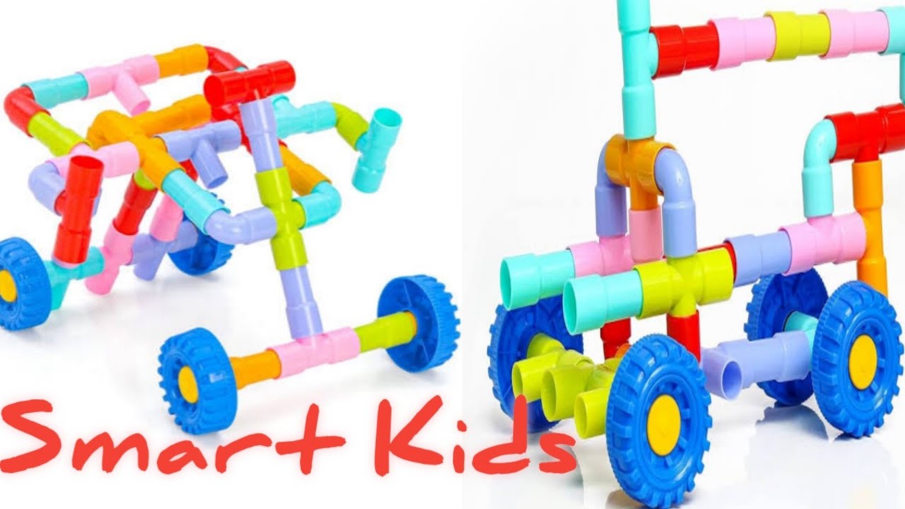 Smart builders game | jointing pipe puzzle | building pipe toy and different shapes