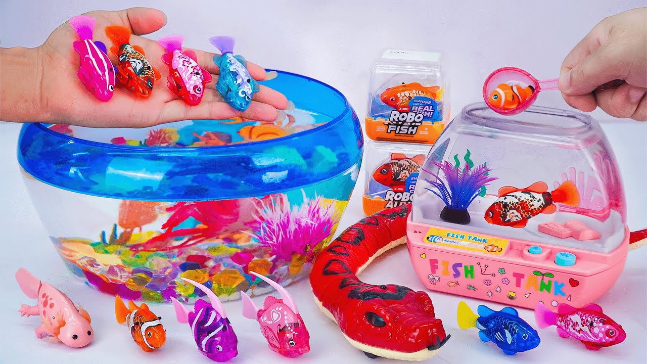 [🐟Toy asmr🐟] Zuru Robo Fish Swimming Fish Tank Aquarium Playset | Satisfying Unboxing