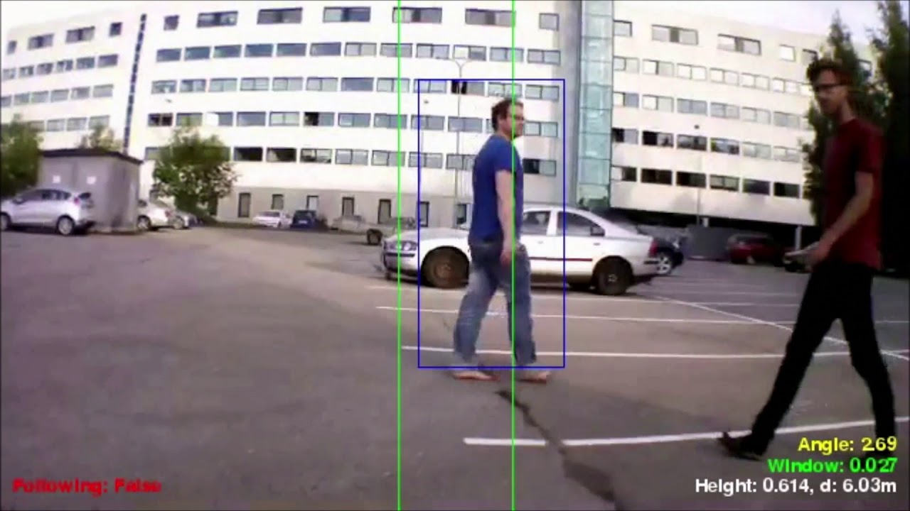 Follow the Rabbit - Person detection directed drone steering in ambiguous environments