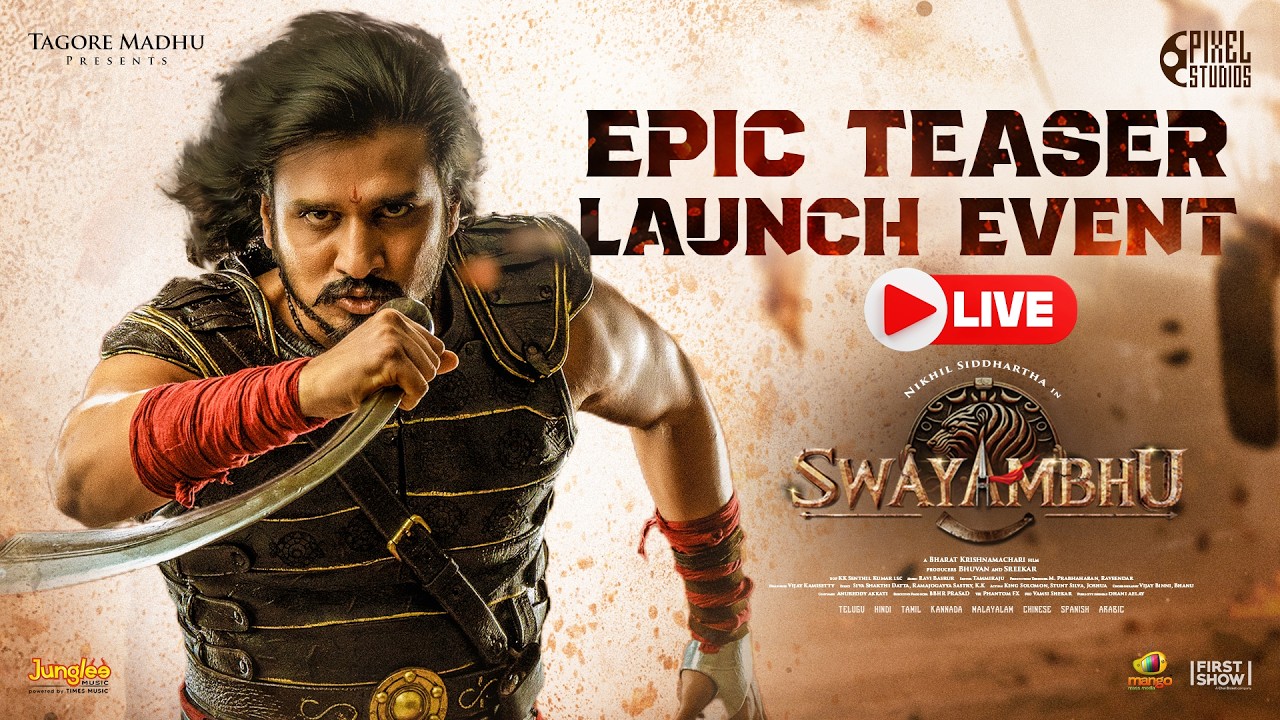 Swayambhu EPIC Teaser Massive Launch Event - LIVE | NikhilSiddhartha | Samyukta |Nabha | RaviBasrur
