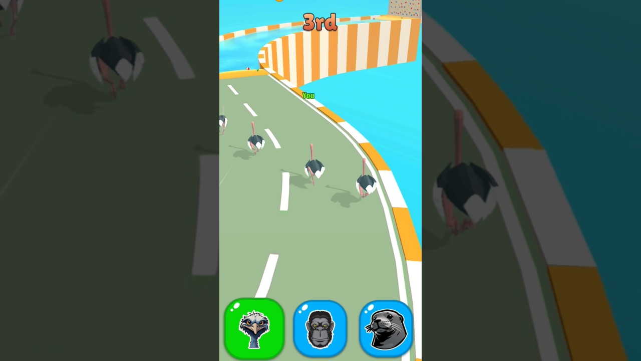 Animal - racing Funny Race Gameplay new hyper casual games #shorts #gameplay #shapeshifting