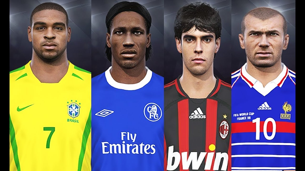 PES 2018 - FACEPACK LEGENDS - KAKÁ/DROGBA/ADRIANO/ZIDANE - PC