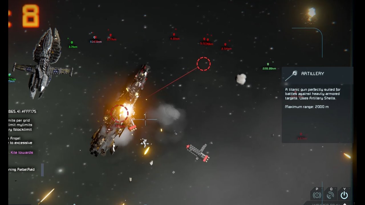 Space Engineers PVP. The night fight Event (massive fleet battle)