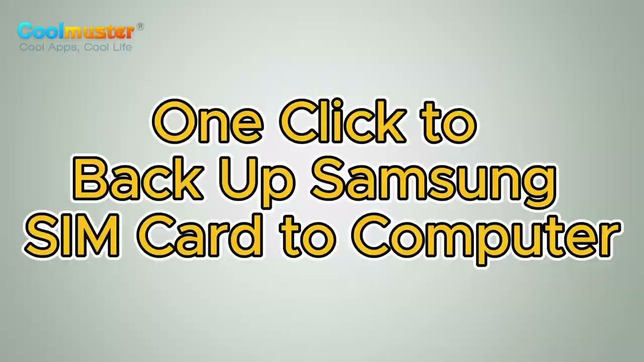 How to Back Up Samsung SIM Card to PC (99% People Don't Know)