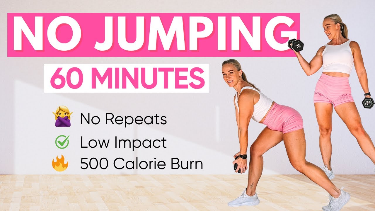 60 MIN LOW IMPACT FULL BODY WORKOUT | No Jump | No Repeats