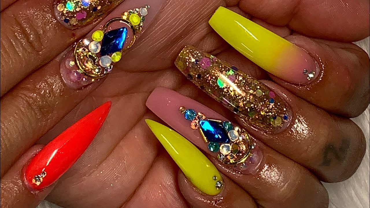 Watch me do my nails | Neon OMBRE