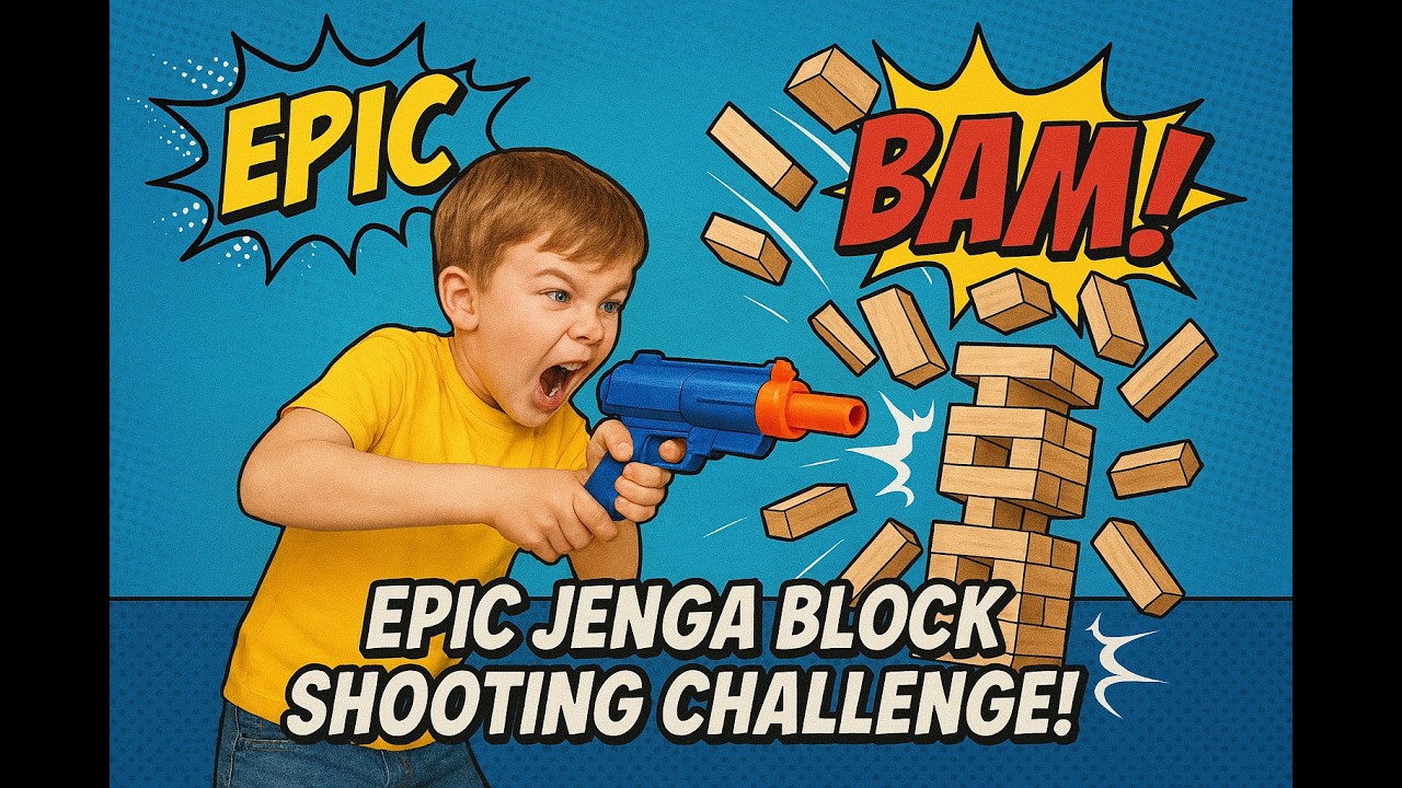 Epic Jenga Block Shooting Challenge! | TrickShot Brothers