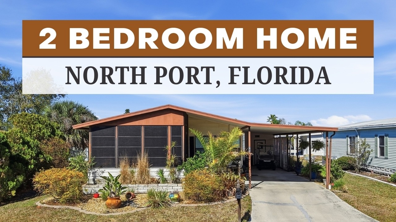 TURNKEY Manufactured Home | 2 Bedrooms, 2 Bathrooms | Included GOLF CART | North Port, Florida
