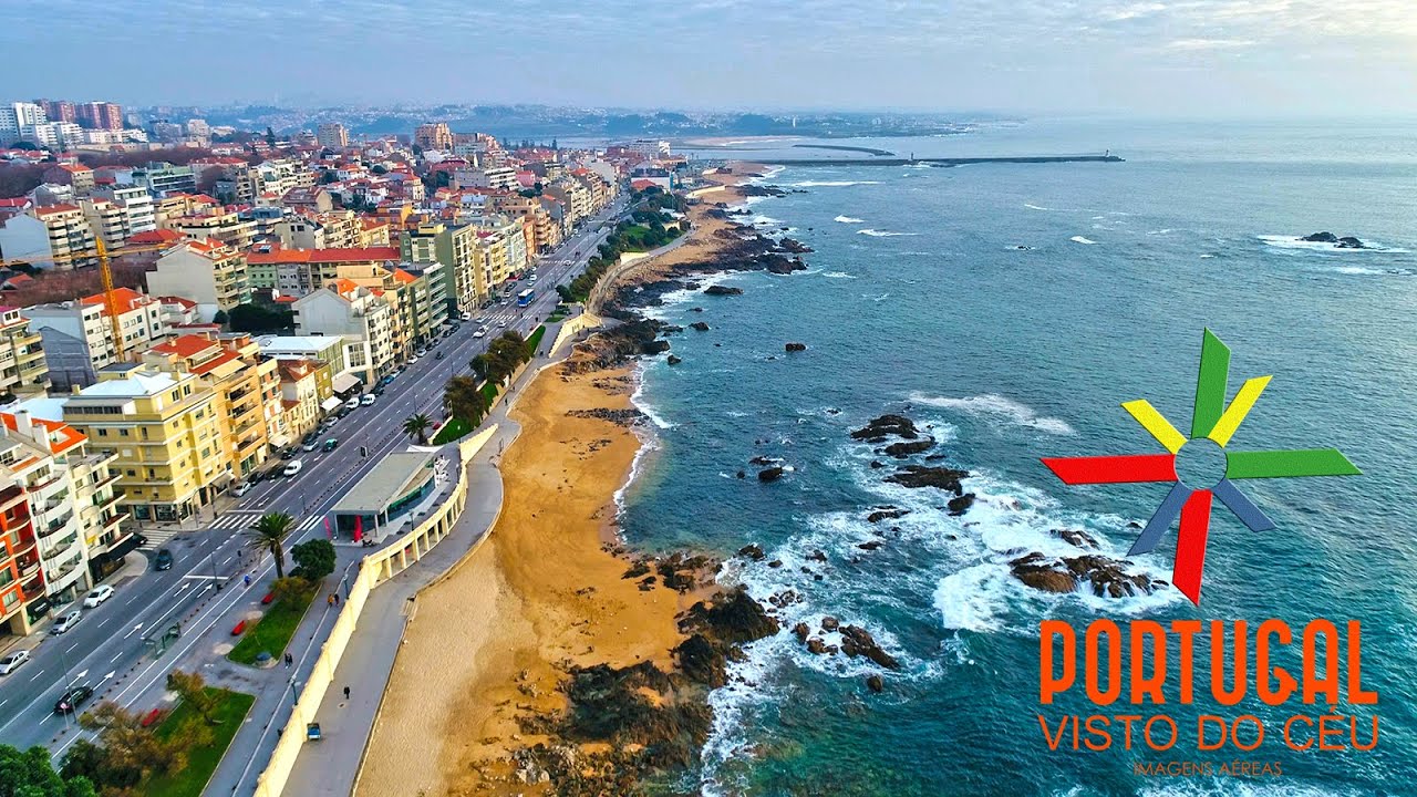 Porto 🗼 Marginal Marítima - Pérgola Foz - Foz Douro - Forte São João Baptista - Oporto - 4K UltraHD