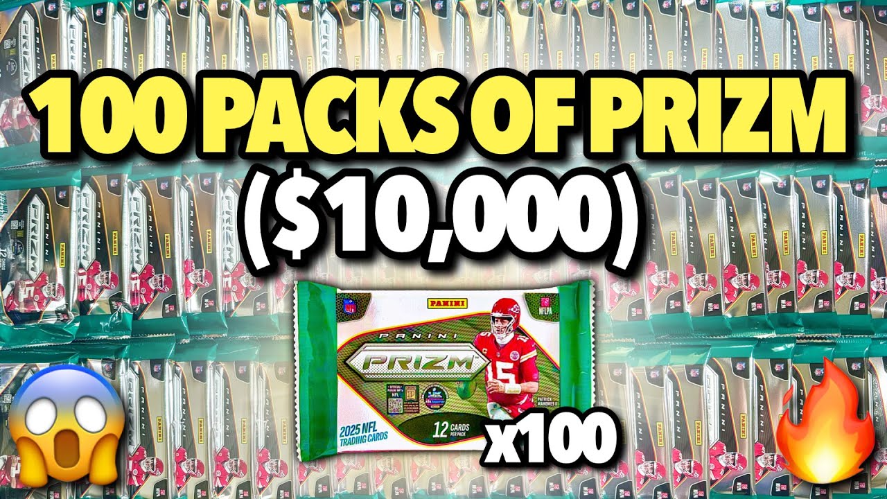 I WENT CRAZY & OPENED 100 PACKS OF THE LAST EVER 2025 PANINI PRIZM FOOTBALL ($10,000)! 😱🔥