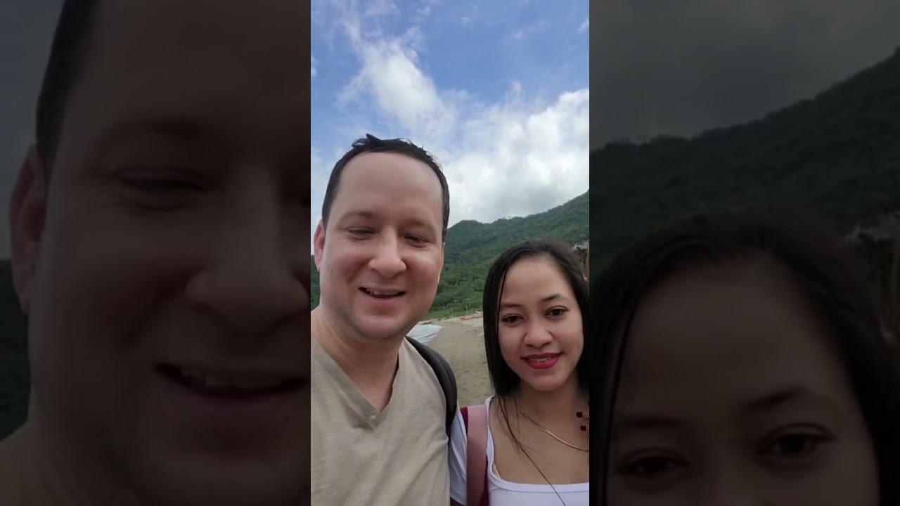 At Patungan Beach,Ternate,,Gusto daw niya maglakad lakad sa tabing dagat☺️FilAmCouple❤️