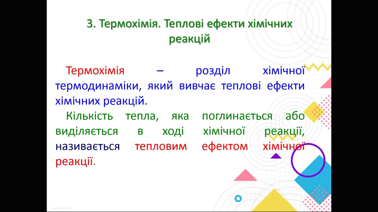 Термодинаміка і термохімія