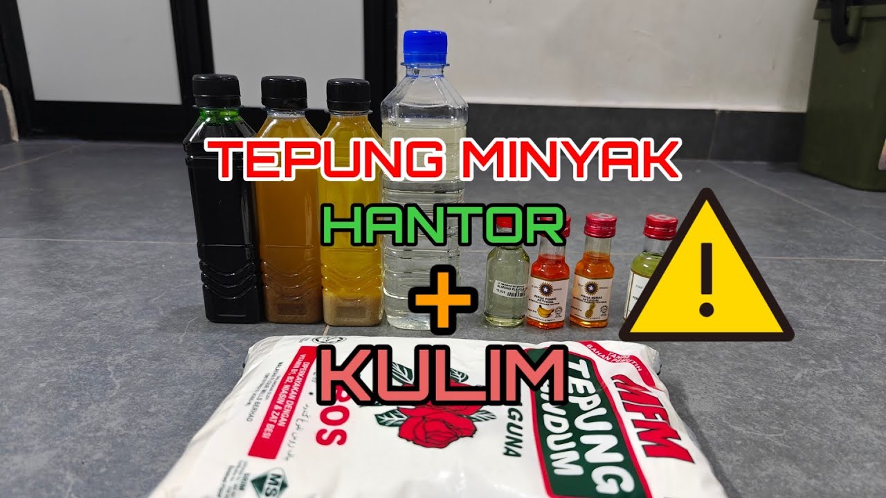 CARA BUAT UMPAN TEPUNG MINYAK HANTOR DAN KULIM