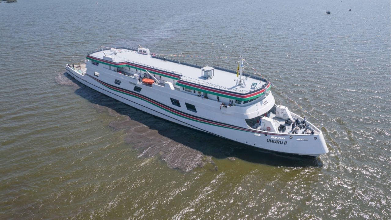 See the magnificent MV Uhuru II commissioned by President Ruto at Kisumu shipyard!!