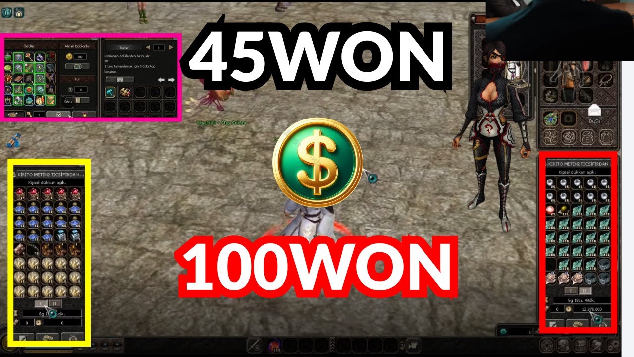 Metin2 TR Safir | 45 Won → 100 Won! 75 LvL Para Basma Makinesi Kurduk 💰 Otomatik Av + Ticaret