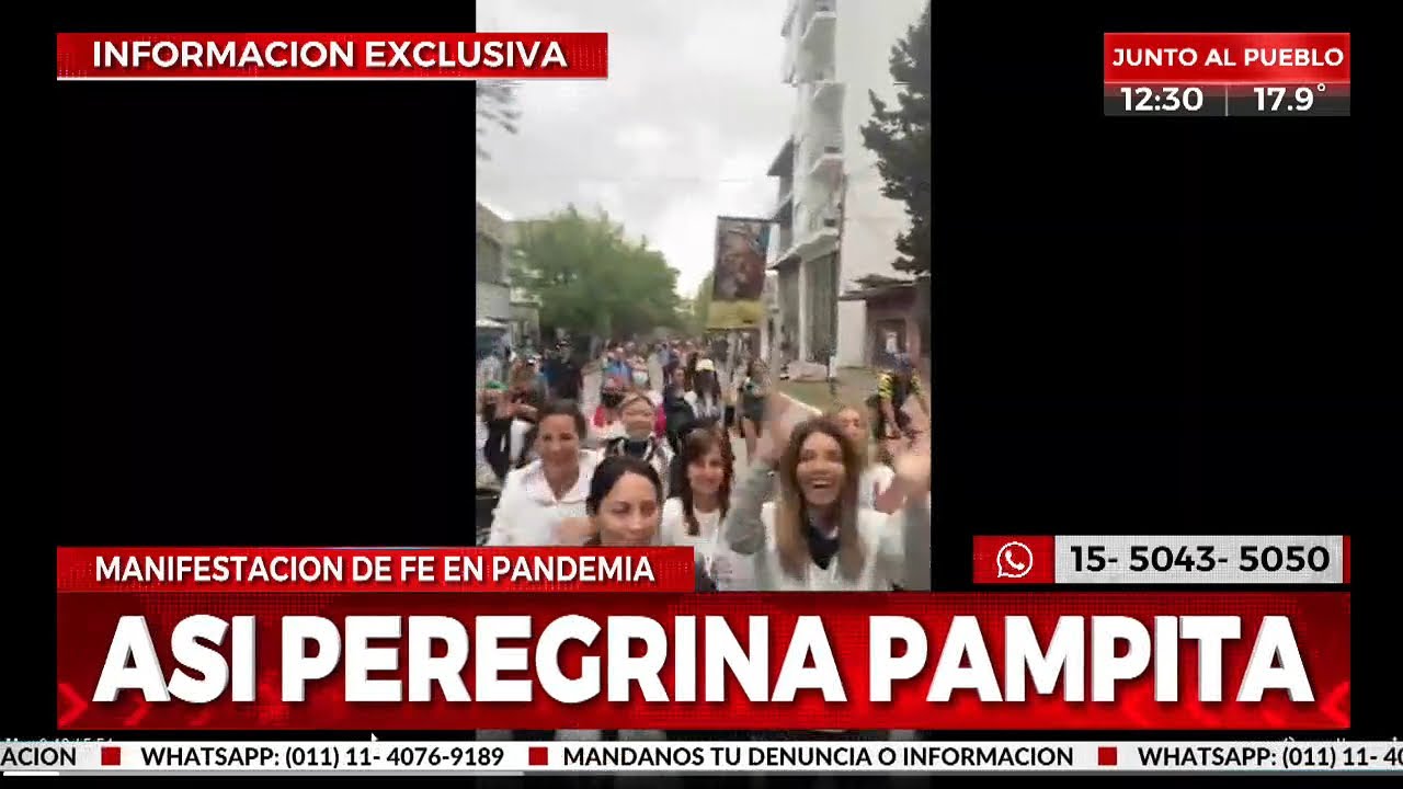 Así peregrina Pampita hacia la Virgen de Luján