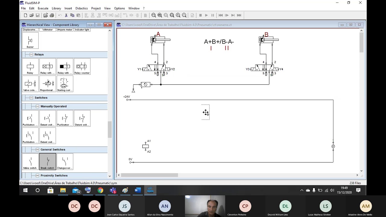 Circuito Eletropneumático Método Cascata Elétrica no 