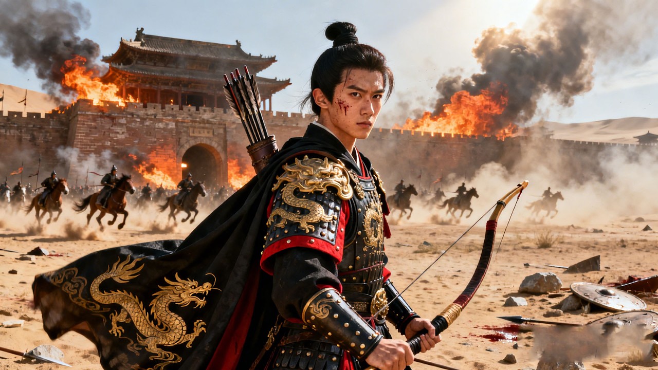 敌首阵前出言嘲讽叫嚣，世子一箭出手直接毙命！#武侠电视剧#武林对决