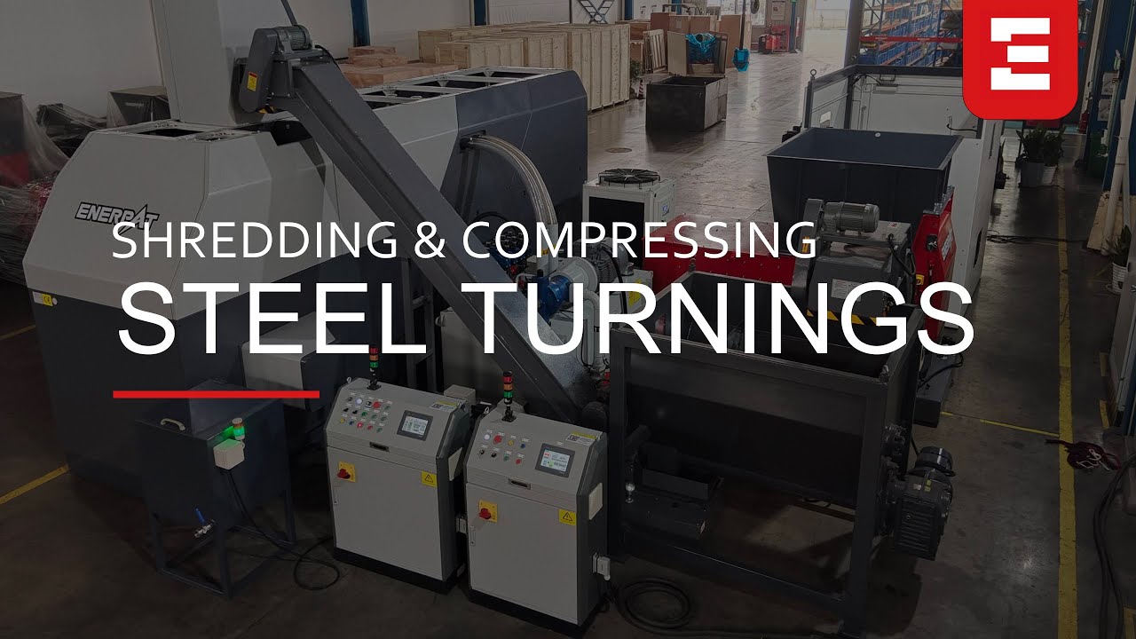 ENERPAT BM-4015 Metal Chips Briquetting Press Line | Steel Turnings