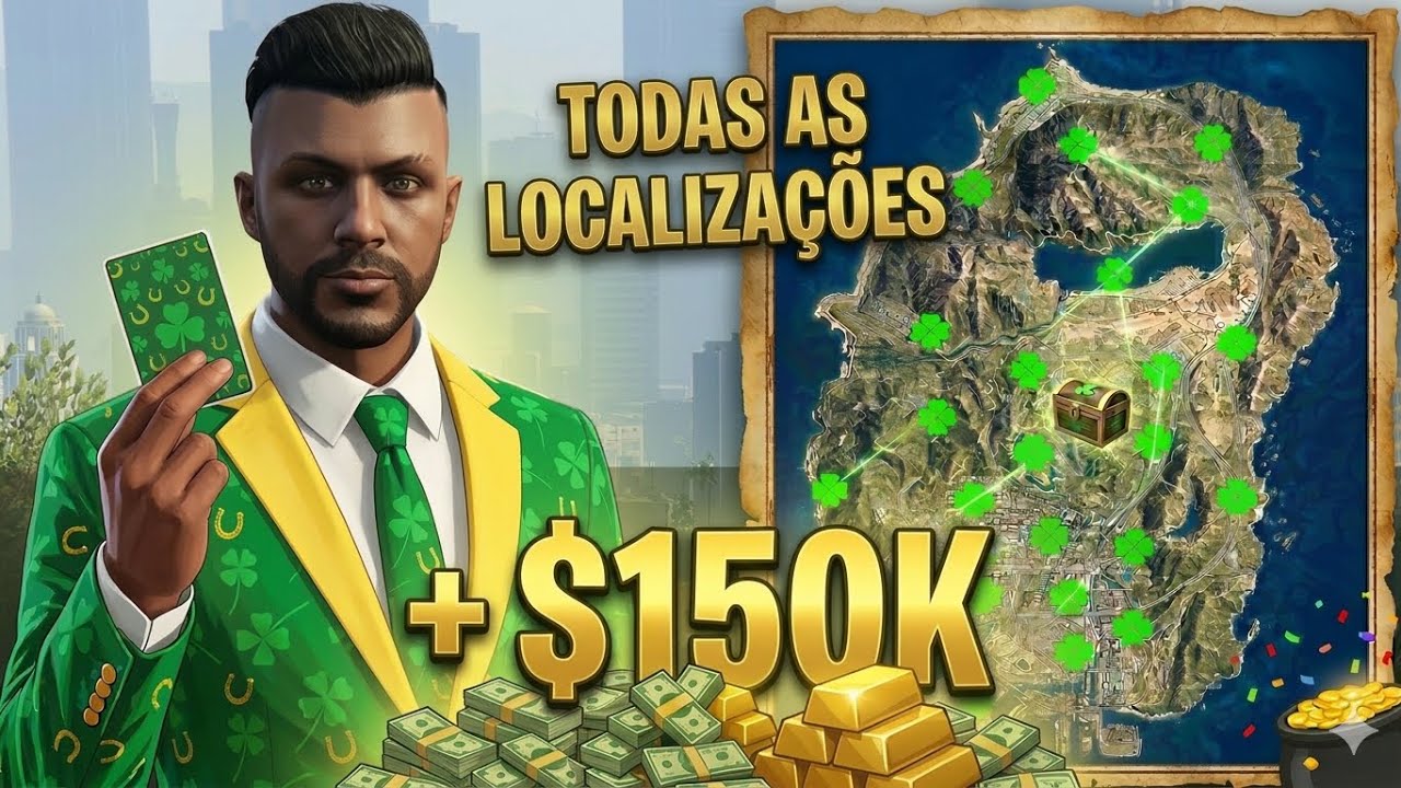 TODOS os 25 Trevos da Sorte no GTA Online 🍀 (Todas as Localizações + $150K)