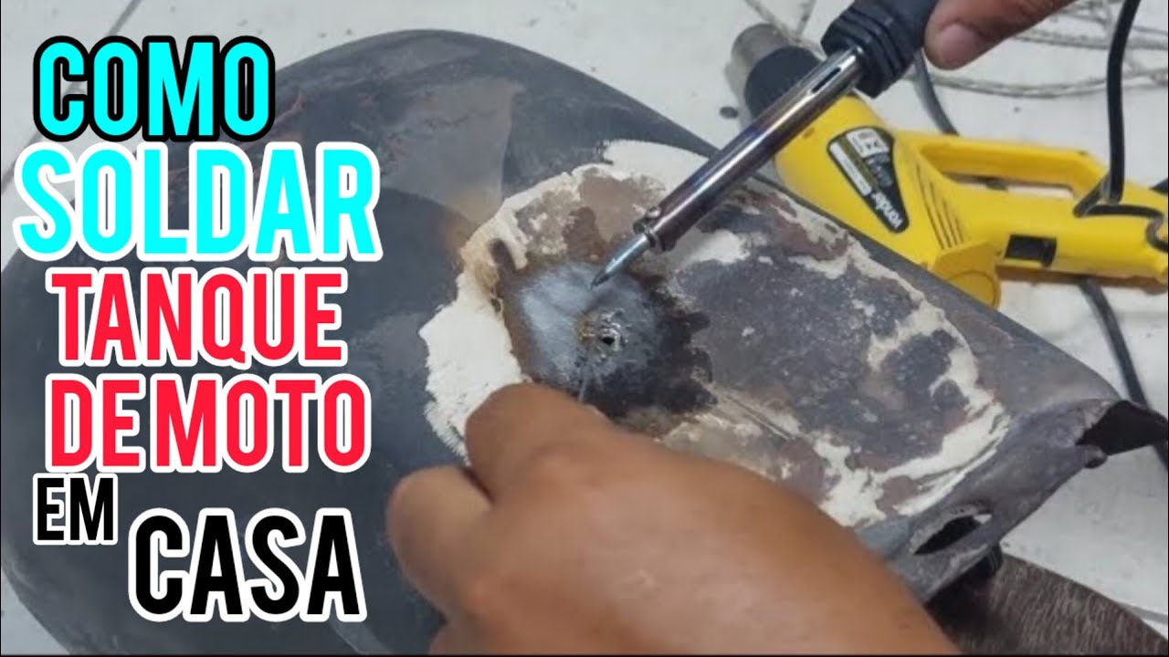 como soldar tanque de moto em casa