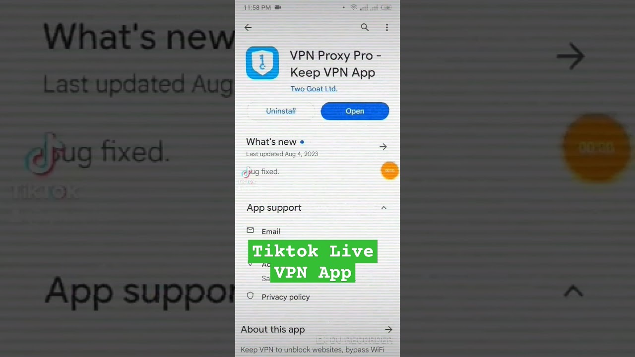 Tiktok Live vpn app | use this vpn and go live on tiktok easily