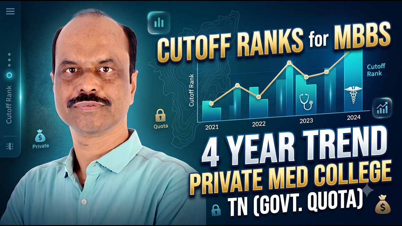 Govt Quota in TN Private MBBS Colleges | 4-Year Cutoff Trends
