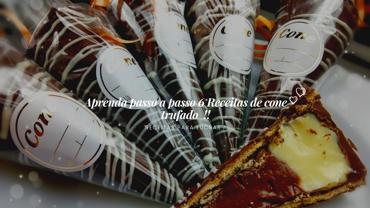 APRENDA PASSO A PASSO 6 RECEITAS DE CONE TRUFADO PARA LUCRAR MUITO !!