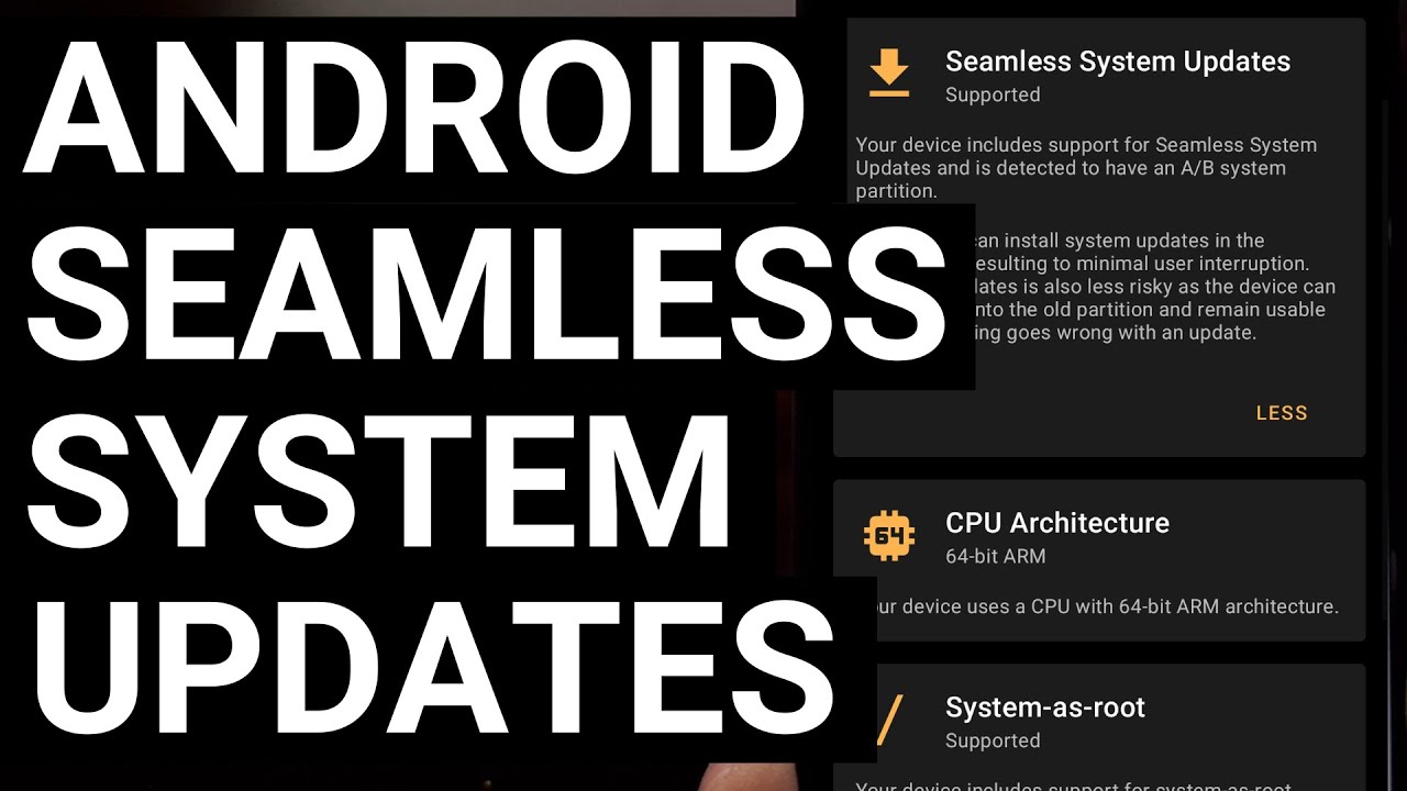 Checking Support for Androids Dynamic Partition System, Seamless Updates, and Dual Partitions