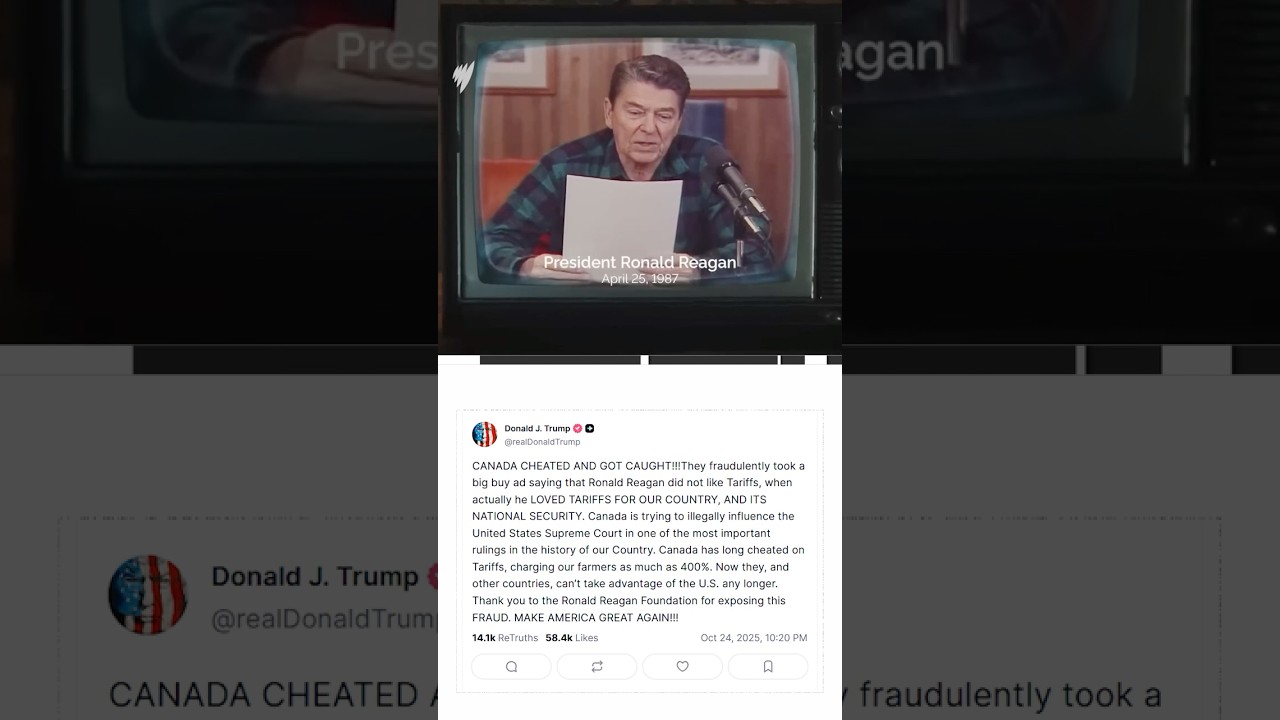 Посмотрите рекламу Рейгана, которая разозлила Трампа и остановила торговые переговоры с Канадой.
