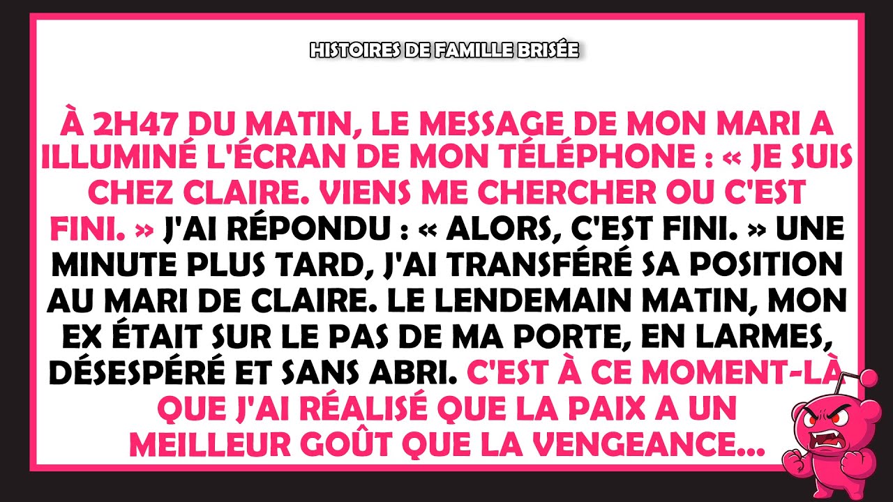 Mon mari a dit: « C'est fini, je suis avec Claire. » Il a perdu une femme et j'ai trouvé ma liberté.