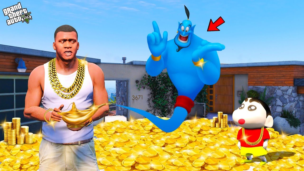 Shinchan & Franklin Found a Magic Genie Lamp in GTA 5