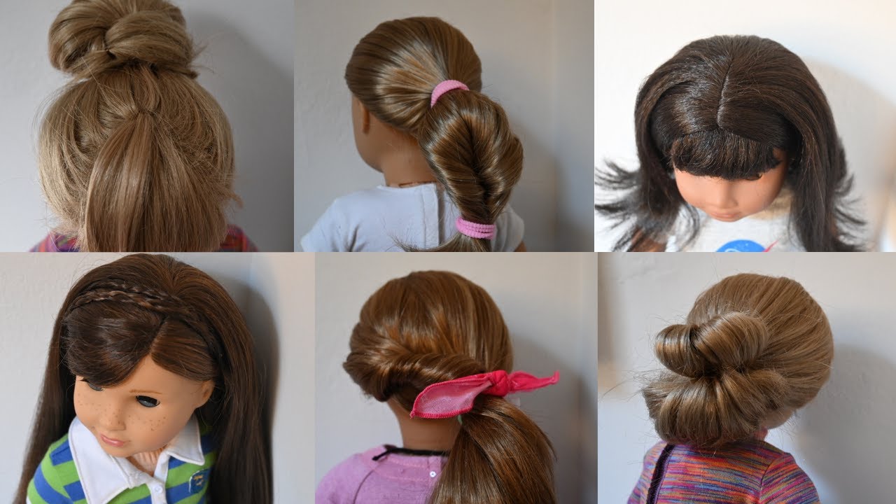 7 EASY 2 MIN HAIRSTYLES FOR YOUR AMERICAN GIRL DOLL(PERFECT FOR IG + NO FRENCH/DUTCH BRAIDING)