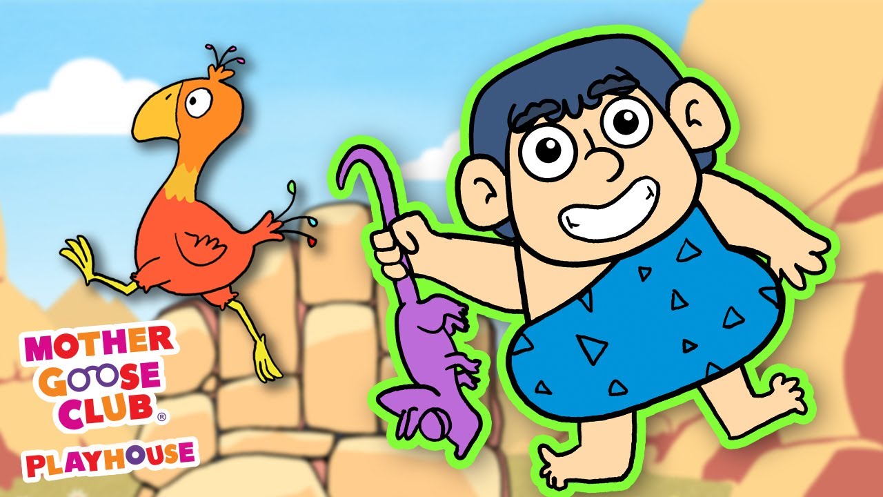 Caveman Finger Family + More | Mother Goose Club Nursery Rhyme Cartoons