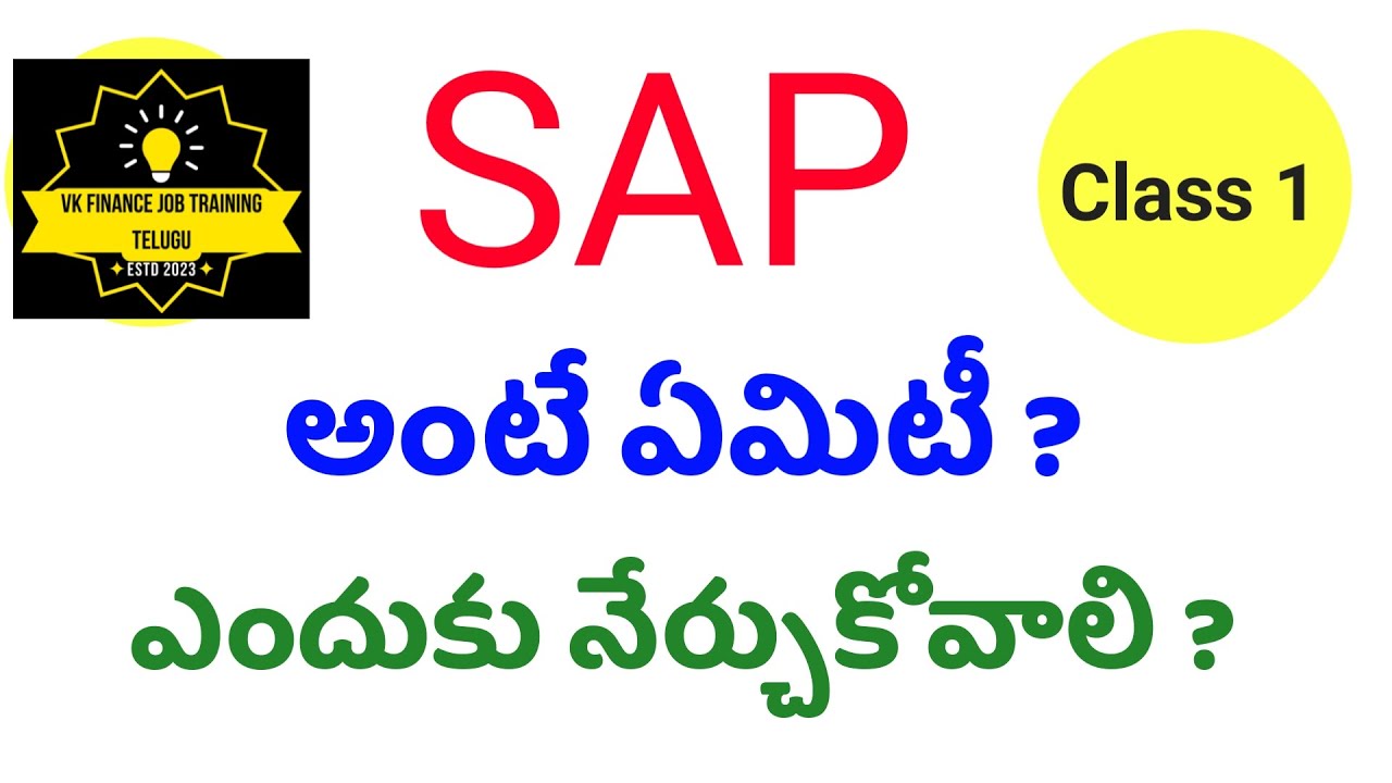 What is SAP in telugu | SAP ERP Introduction in telugu